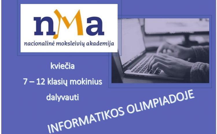  Prasideda registracija į III – iąją NMA informatikos olimpiadą