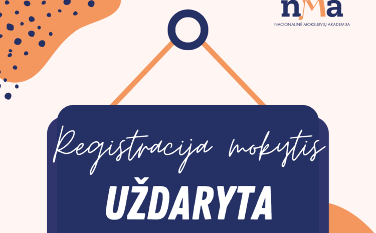  Registracija mokytis Nacionalinėje moksleivių akademijoje baigėsi!